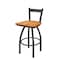 Holland Bar Stool Co 30" Low Back Swivel Bar Stool, Pewter Finish, Med Maple Seat 82130PWMedMpl - alternate 1